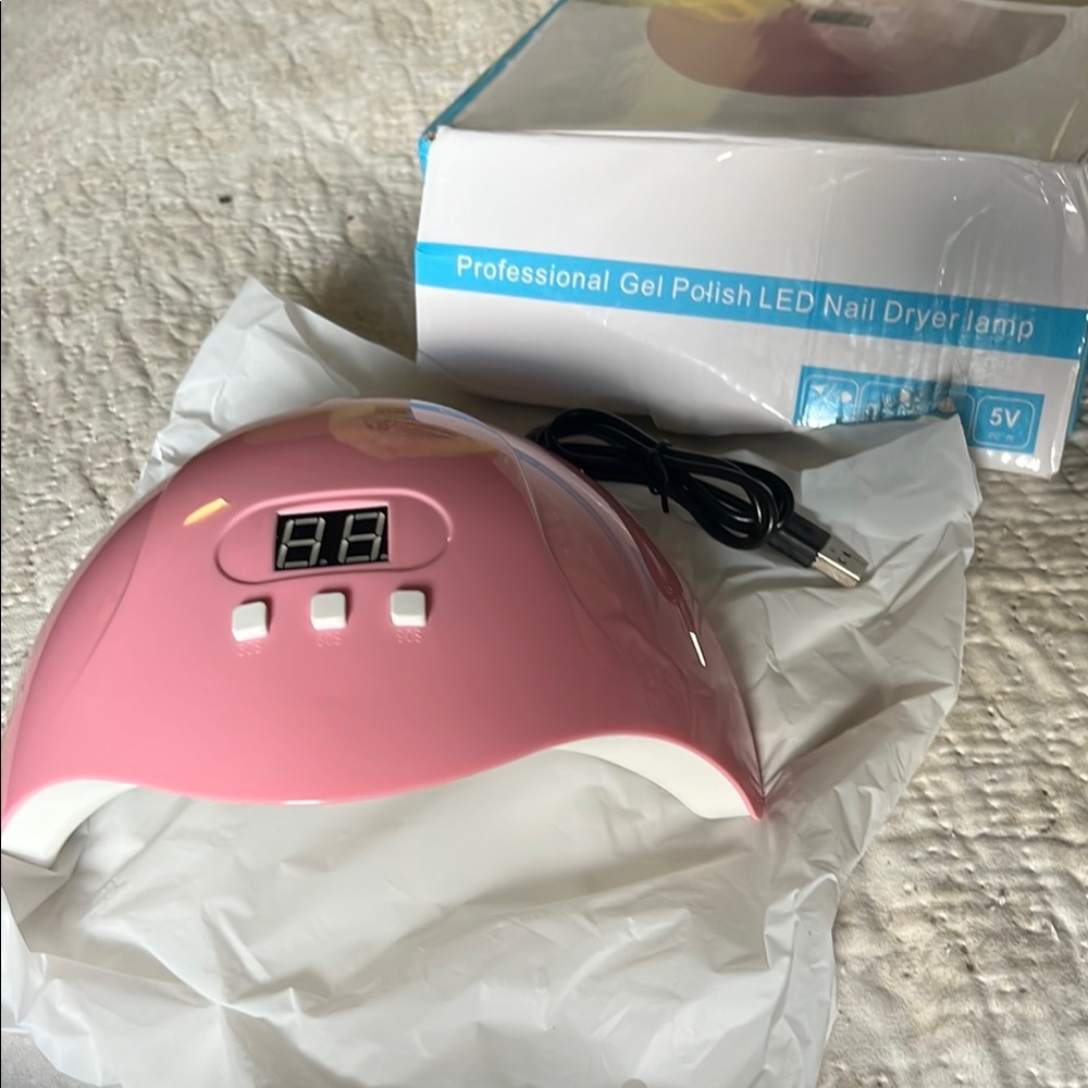 Pink LED Nail Dryer Lamp